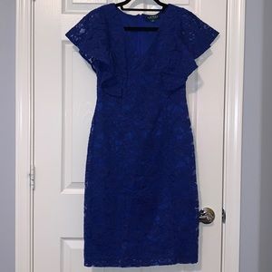 Blue lace dress